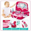 Makeup Briefcase Fashion Beauty Pretend Playset For Kids Girls Make Up Set Toys Professional Princess Makeup Tools Kit For Your Princess Best Birthday Gift. 