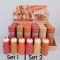 Romantic Queen Cosmetics Blush Cheek Heat Multi-Use Stick - Versatile Elegance- 3 Piece. 