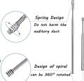 Ear Wax Cleaning Kit, 6 Pcs Ear Pick Tools, Wax Removal Kit, Ear Cleaning Tool Set, Spring Earwax Cleaner Tool Ear Wax Remover, Reusable Ear Cleaner for Children and Adult. 