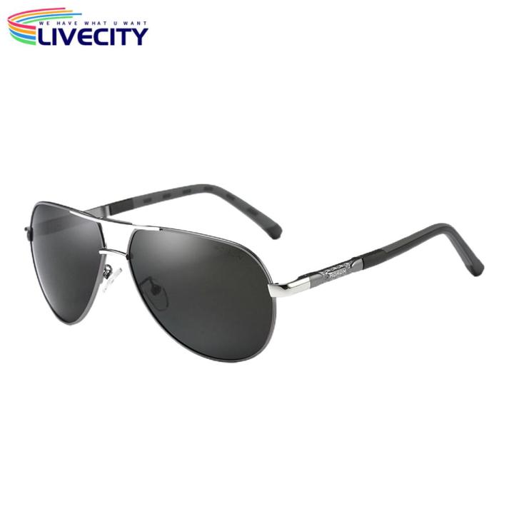 Glasses Glare Resistance Metal Frame Polarized Men Sunglasses