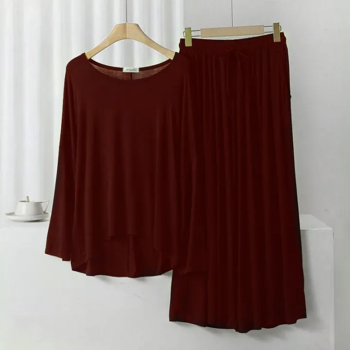 Nightwear%20Loose%20Sleeves%20T%20Shirt%20with%20Palazzo%20Trouser%20Suit%20for%20Women%20and%20Girls%20-%20Image%203