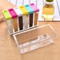 Spice JAR 6 in 1 Spice Rack Masala Box Set Masala Box Spice Rack Seasoning Box 6 pcs with Stand. 