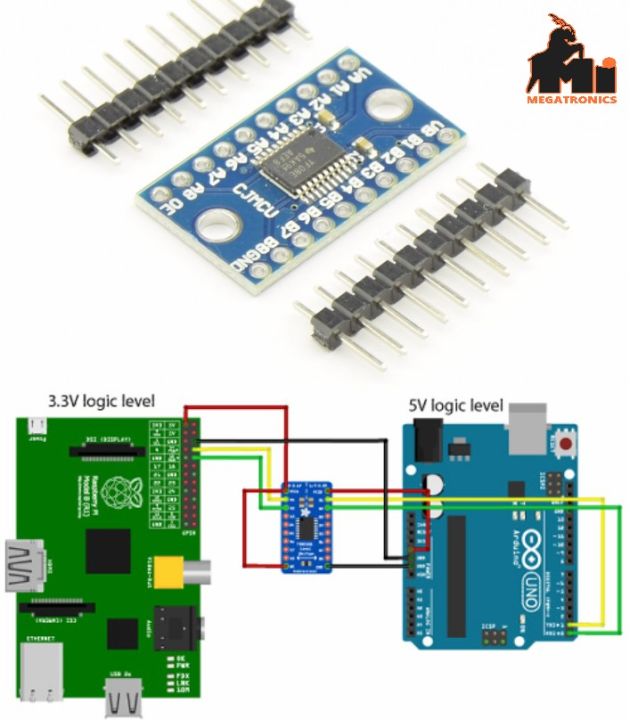 TXS0108E High Speed Full Duplex 8 Channel Logic level converter Bi-Directionele