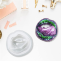 3 PCS Lips Resin Mold Resin Art Molds Ornament Silicone UV Epoxy Casting Molds B. 