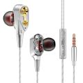 Super Bass Wired Earbuds,Dual Driver Earphones HiFi Deep Bass Earphones In Ear Headphones With Mic And Volume,noise Cancelling Headphones,Headset For IPhone, Samsung Smart Phones,PC. 
