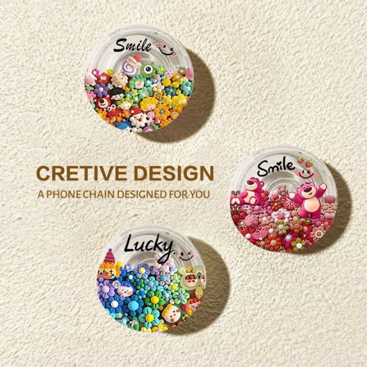Clay Doll Flower Round Airbag Bracket Adhesive Mobile Phone Back ...