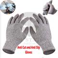 1 Pair Grey Cut Resistant Gloves Breathable Anti Cut Gloves Cut Proof Stab Resistant Stainless Steel Metal Mesh Work Butcher Gloves, handling sharp objects Outdoor Fish, Meat Knife Cutting Tackle. 
