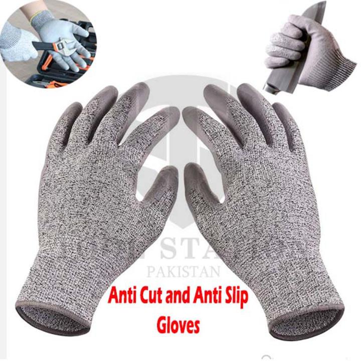 1 Pair Grey Cut Resistant Gloves Breathable Anti Cut Gloves Cut Proof Stab Resistant Stainless Steel Metal Mesh Work Butcher Gloves, handling sharp objects Outdoor Fish, Meat Knife Cutting Tackle