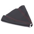 motor tool Black PVC Leather Gear Manual Shifter Shift Boot W / Blue Stitch Universal 4 (Red). 