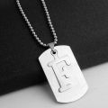 Hnsp Stainless Pendant Initial Letter Name Necklace For Men. 