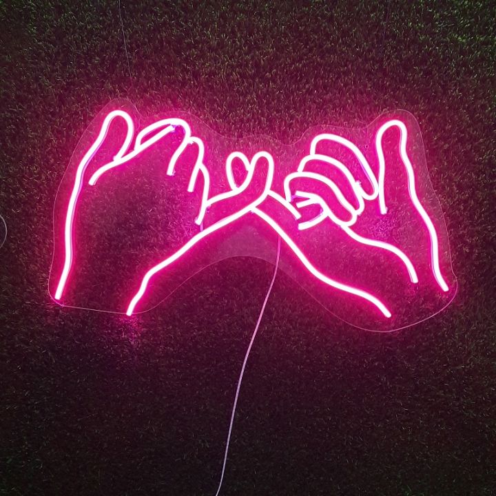 Hands Neon LED Light Sign for your room and for gifting. made with high quality neon light