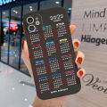 AKABEILA 2022 Calendar Phone Case for OPPO F9 Back Cover Luxury Phone Case Square Soft Silicone Square Phone Cases. 