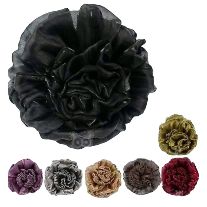 big organzahair bun clip under hijab in brown colour