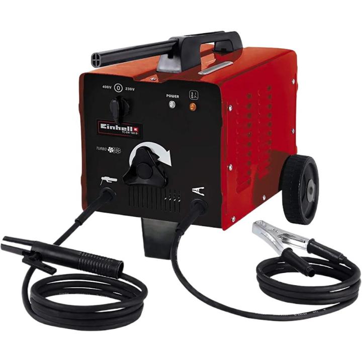 Einhell TCEW160D Electric welding machine (infinitely adjustable welding current 55-160 A, power connection cable for 230V/400 V, thermal monitor, fan cooling, ground clamp, electrode holder), German Brand, Original.