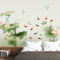 Leaf Flower Lotus Lotus Self-adhesive Living Stickers Wall. 