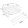 Air Fryer Double Layer Rack, Multi-Purpose Air Fryer Rack, Metal Holder Air Fryer (7Inch,4Pins). 