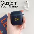 Luxury PU Leather Case Custom Name Text Logo Picture For Airpod Case Personal Design Soft Case Hot Customized Photo Letter Cover. 