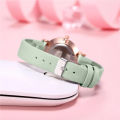 Stylish Small Dial Sky Blue Watch for Girls Trendy Leather Watch For Women New Fashion Watch For Ladies. 