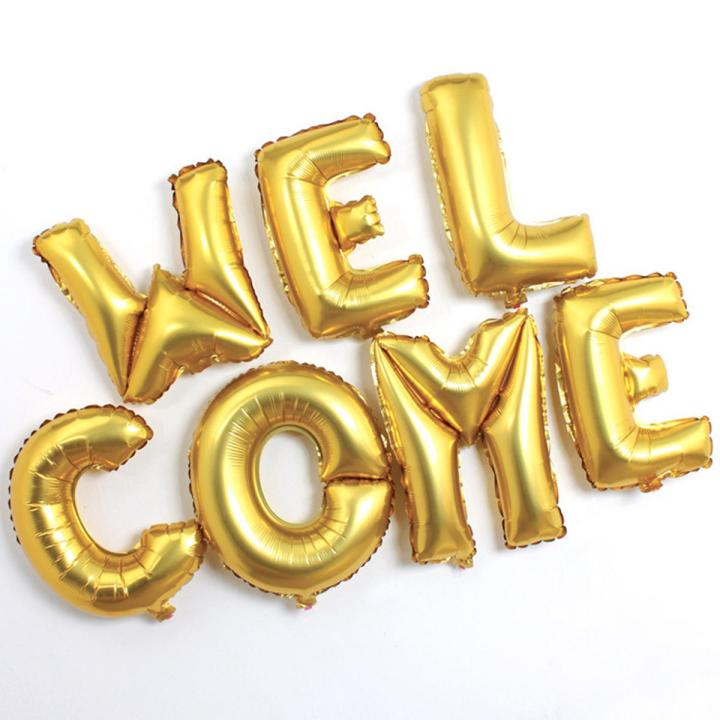 WELCOME FOIL BALLOON ( 16 INCH ALPHABET SIZE )
