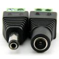 DC Power Jack Male and Female 5.5mm x 2.1mm CCTV Power Jack Adapter. 