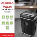 Aurora AS-1630CD Paper Shredder, 16-Sheet Crosscut Shredder (4x25mm) with 26.5ltr Bin, Shred CD/Card/Mail/Staple/Clip,  P-4 Security Level Document Shredder with 220mm throat width and LED Display, continuous operation time of 20 mins.. 
