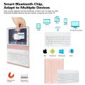 iPad Keyboard Case 9.7" 6th Generation for New iPad 2018/2017 (5th Gen) - iPad Air 2/Air 1 - Wireless Bluetooth Keyboard - Magnetic Auto Sleep/Wake (Rose Gold with White Keyboard). 