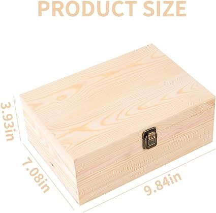 Wooden%20Box%20with%20Hinged%20Lid%20for%20Crafts%2010"%20x%207"%20x%203.9"%20DIY%20Jewelry%20Storage%20Organizer%20Pine%20Box%20Unpainted%20(Sultans%20Empire)%20-%20Image%202