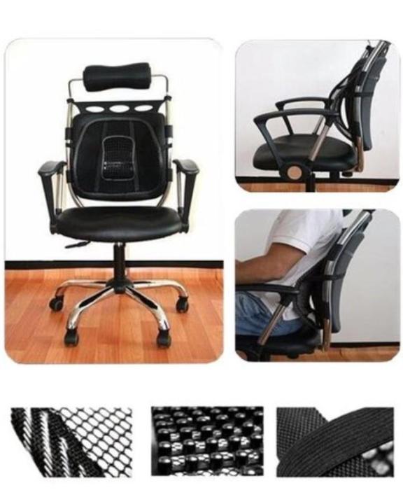 Car Seat Back Support Massage Cushion Mesh Relief Lumbar Brace Car Office Home
