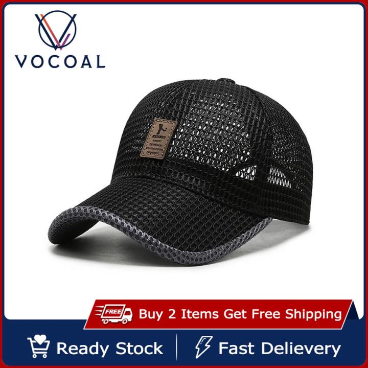 Vocoal Men's Baseball Cap Summer Baseball Hat Golf Short Brim Hat