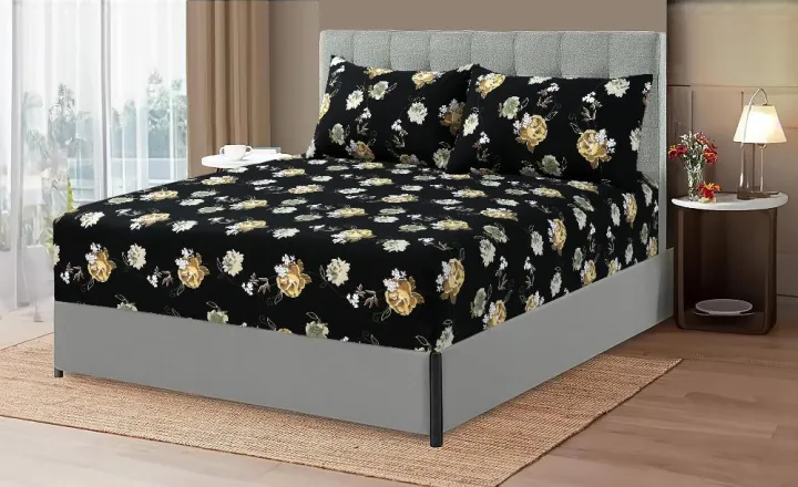 3Pcs%20Cotton%20Fitted%20Bed%20sheets%20Double%20bed%20with%20Pillow%20Cases-%20Printed%20Doublebed%20Fitted%20Sheets%20King%20Size%20with%202%20Pillow%20Covers-%20Tulips%20-%20Image%205