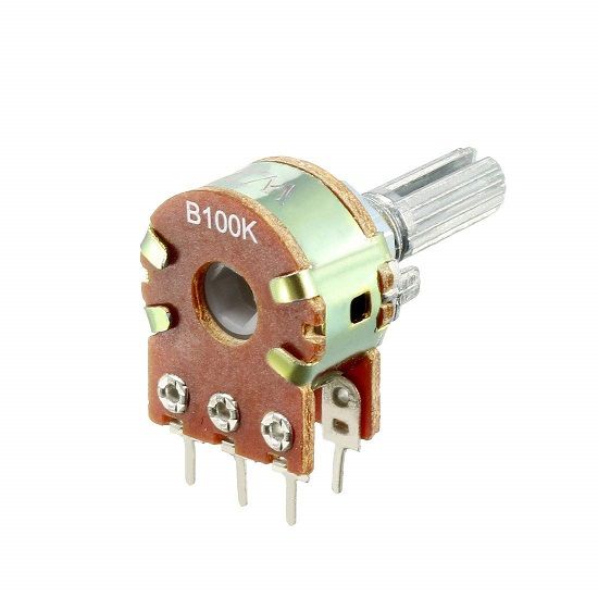 Pack%20of%2010%20-%20100K%20Ohm%20Variable%20Resistors%20Dual%20Rotary%20Potentiometer%20-%20B100K%206%20Pin%20volume%20controls%20on%20audio%20equipment%20-%20Image%204
