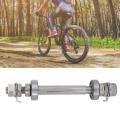 Durable Metal Bicycle Wheel Hub Axle Front Rear Solid Shaft Lever Bike Repair Tool Accessories. 