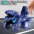 Green Home Transformation Car Dinosaur Vehicle Toy Dinosaur Transformer Truck Inertia Model Toy. 