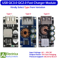USB QC3.0 QC2.0 Quick Charger Module | 24W 5V 3.4A Single USB Output | Fast Charging Board for Mobile Power Bank & DIY by Electrica. 