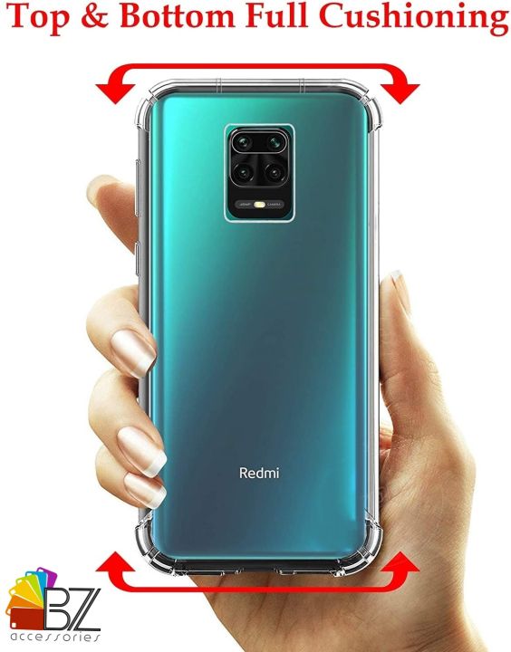 Redmi%20Note%209S,%20Note%209%20Pro%20Shockproof%20Crystal%20Clear%20TPU%20Back%20Cover%20Case%20with%20Camera%20Protection%20Bump%20-%20Image%205