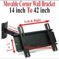 Best Quality 14 Inch To 42 Inch Universal LCD LED TV Adjustable Wall Bracket Wall Stand Movable Wall Bracket Wall Mount Wall Stand Corner Wall Bracket Wall Mount Wall Stand Moving Wall Bracket Mount Stand 180 Degree Arm Wall Bracket Mount Stand. 