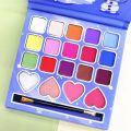 19 Colors Cute Cartoon Pattern Shimmer Matte Sequins Blush Multicolor Makeup Eyeshadow Palette Children Stage Makeup Beauty. 