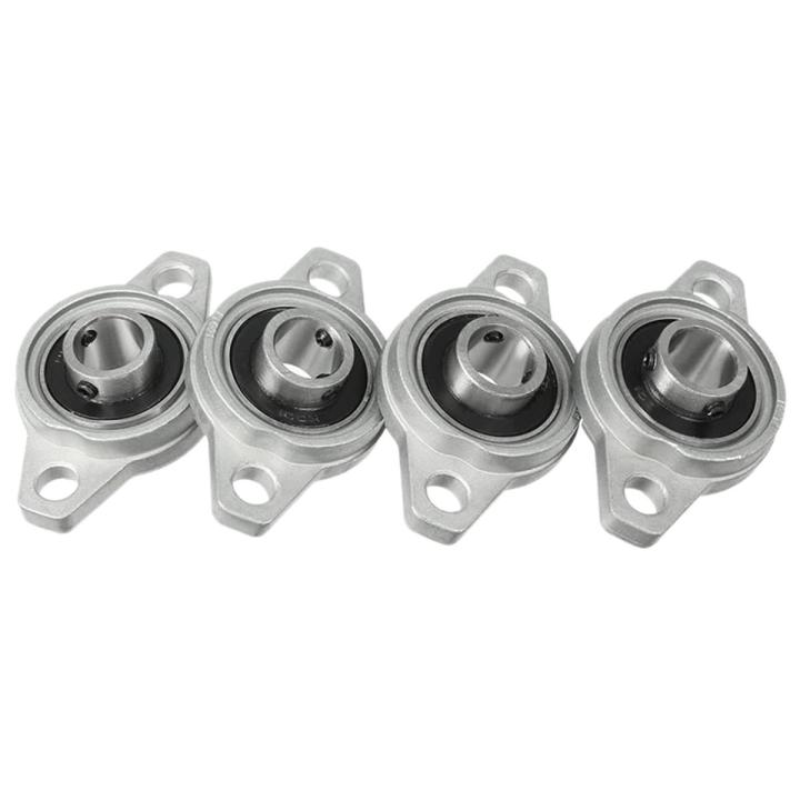 NANLIY- 4Pcs KFL001 12mm Zinc Alloy Self Aligning Pillow Block Flange Bearing Rhombic Bearing Housing