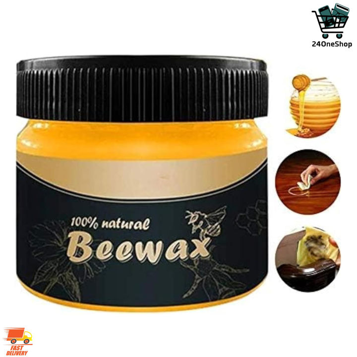 Beeswax Furniture Polish 85g - 100% Natural Wood Wax for Furniture Care | Restores Shine & Protects | High-Quality Wood Seasoning Beeswax | Easy to Use, Long-Lasting Protection | Wood Polish & Cleaner | Best  for Wooden Tables, Chairs