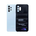 Samsung A13 4G Puffer Back Print Soft Silicone Back Case (Black), The Stylish Back Cover for Samsung Galaxy A13 in Black Color. 