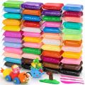 36 / 50 / 100 Pcs - Air Dry Polymer Foamic Clay Dough For Educational Creativity Molding Shapes Activity Slime Toy For Kids Boys Girls Children Plasticine Safety Modeling Polymer Light Foam Fomic Clay Playdough Fun Playing Party Mind and Brain Play Toys. 