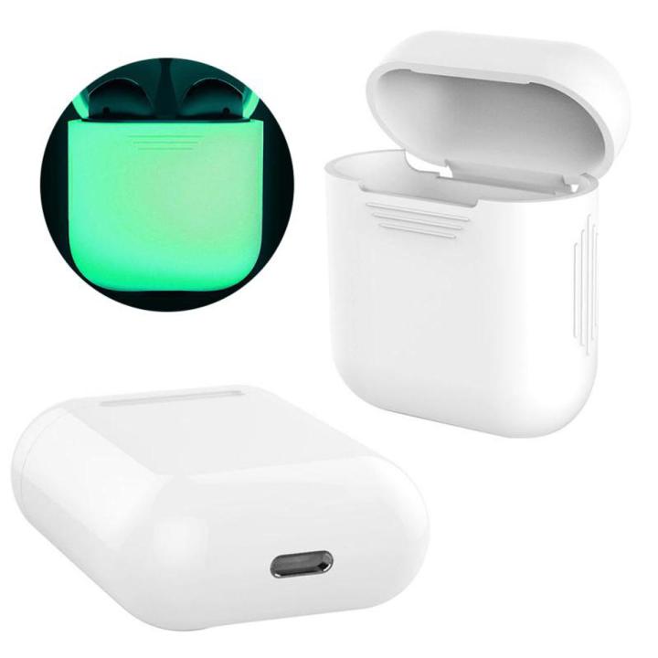 For Airpods 2 Luminous Silicone Case Fluorescent Protective Cover For Airpods 1 Earphones Protection Cover Mini Earbuds Case