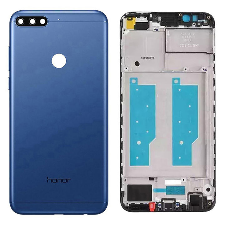 Honor 7c Middle Frame Housing with Power Volume Buttons & Camera Lens ...