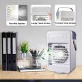 Portable Air Conditioners Cooler, 4IN1 Portable AC mini Fan, 120°Oscillating Evaporative Personal Air Cooler with 4 Speeds, LED Light,2 Humidify,2/4/6H Timer,Low Noise,Desktop Office, Home, Bedroom UK IMPORT. 