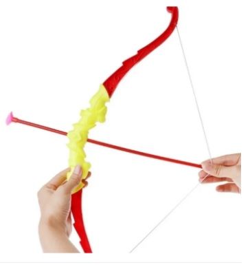 Bow And Arrow Archery Teer Kaman Playset Toy with Mini Stand for Kids - Multicolour