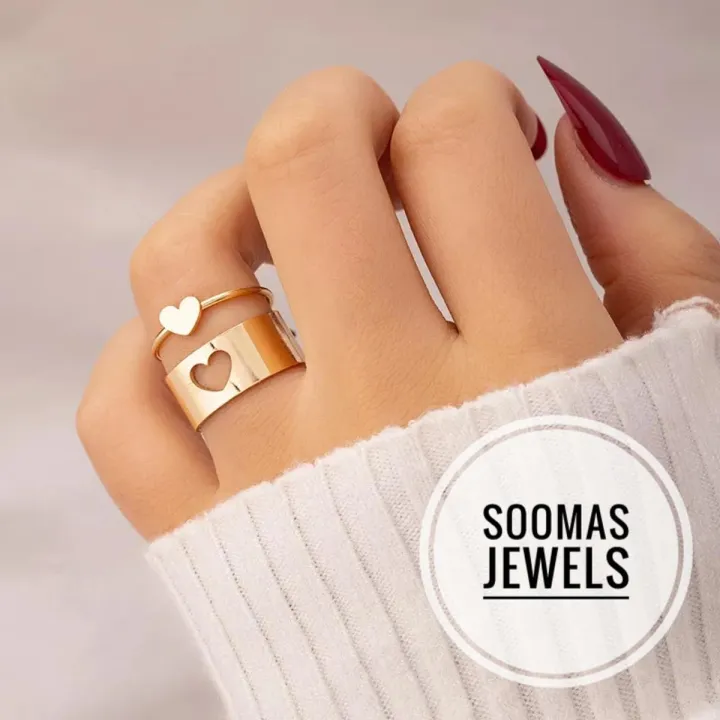 Trendy%20Heart%20shape%20rings%20for%20couples/girls%20-%20Image%202