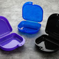 Tooth Retainer Box Brace Container Mouthguard Guard Denture Storage Case Cleaner Creek. 