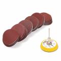 2inch 50mm Loop Tools DIY Sanding Pad 3mm Shank with 60pcs 100 to 2000 Grit Sand Sander. 