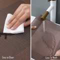 9 Pcs Table Mat & Table Runner Set Heat Resistant Placemats, Stain Resistant Washable PVC Table Mats for Dining Table Woven Placemat. 