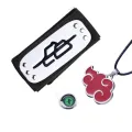 Anime Naruto Akatsuki Rings Necklace Headband Itachi Obito Ninja Halloween Cosplay Accessory Gifts. 